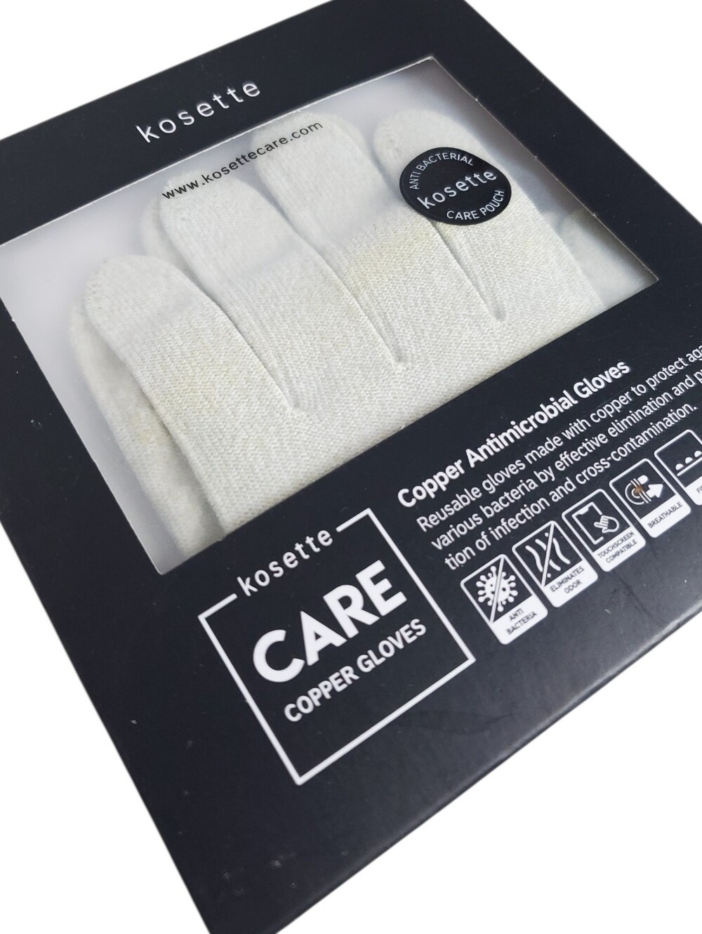 Kossette Care Copper Gloves Antimicrobial Sanitation Heath Travel Vacation